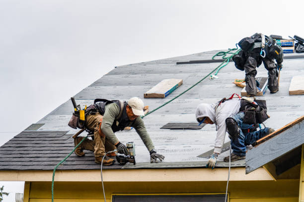 Professional Gutter Installation technician working in Luke, MD
